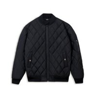 Áo khoác Bomber TRẦN TRAM 7 ĐEN TOPGU siêu đẹp, vải bông 3 lớp, dày dặn trẻ trung Menswear Nam Jacket