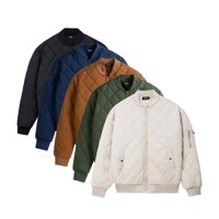 Áo khoác Bomber trần trám TOPGU siêu đẹp, vải bông 3 lớp, dày dặn trẻ trung Menswear Nam Jacket
