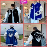 Áo Khoác Bomber Varsity Jacket in chữ E Hình Tim Dễ Thương Unisex - Đen - Freesize dưới 60kg