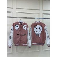 Ao Khoac Bong Chay Bomber In Hình Siêu Xinh Form Rong Unisex-AKNHUNGHOATHINH - Hồng Freesize 75Kg