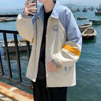Áo khoác bóng chày form rộng vải dù cao cấp  Áo bomber thời trang Hàn Quốc dáng Unisex nam nữ - KEM - XL