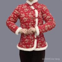 Áo khoác bông hoa nữ áo khoác hoa lớn Đông Bắc phong cách Trung Quốc Tang phù hợp với hoa nhỏ Áo khoác bông lớn dày cổ điển áo khoác hoa nhỏ