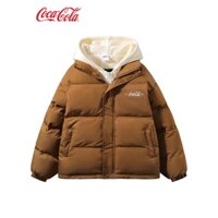 Áo Khoác Bông Liền Mũ Giả Hai Mảnh Coca-Cola/Coca Áo Khoác Nam Nữ/ Áo Khoác Bông