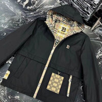 Áo khoác Burberry2563 Áo khoác có mũ trùm đầu Áo khoác nam Slim-fit Áo khoác nam hàng đầu