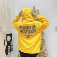 Áo khoác cá tính nam nữ vãi dù  - Vàng - XL