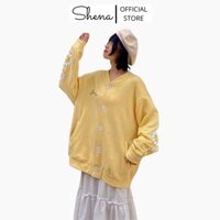 Áo khoác cadigan hoa cúc in tay Shena SP000762