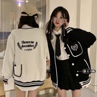 Áo Khoác Cadigan Nữ Nút Cài Họa Tiết In Bông Lúa Vải Nỉ Dày Mịn Hot Trend alo_shop
