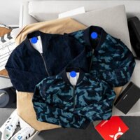 áo khoác camo rằn ri bomber denim 2 lớp chất co dãn