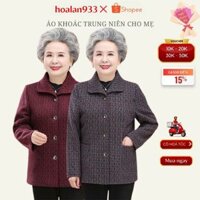 Áo khoác Cao Cấp cho mẹ, cho bà (dạ trơn  Lót lông )