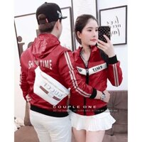 Áo Khoác Cặp Dù nón Phối (mũ rời) Q3