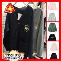 ÁO KHOÁC CARDIGAN - ÁO KHOÁC NỈ FUN 4 MÀU - ĐEN