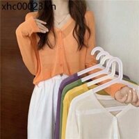 Áo khoác Cardigan chống nắng dệt kim mỏng dành cho nữ mùa hè 2024 Phong cách mới Retro Phong cách nhẹ nhàng dáng rộng phù hợp cho mọi trận đấu Áo dài tay