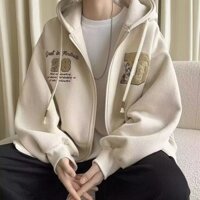Áo khoác Cardigan có mũ trùm đầu Áo khoác nam mùa xuân thu thể thao cặp đôi hàng đầu Kích thước lớn