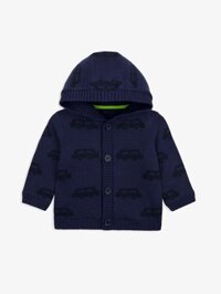 áo khoác cardigan có nón họa tiết xe ô tô