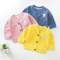 Áo khoác cardigan đan cho bé, quần áo trẻ sơ sinh, áo khoác mùa thu đông cho bé gái và bé trai, áo len trẻ em