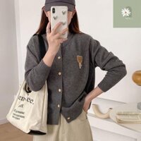Áo Khoác Cardigan Dáng Dài, Áo Len Dệt Kim Lông Thỏ Mềm Thêu Gấu Trước Ngực Siêu Xinh Hàng Qccc Phong Cách Hàn Quốc Nvn