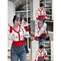 Áo Khoác Cardigan Dáng Lửng Dài Tay IKAO STATION Áo Khoác Len Lông Thỏ Mềm Mịn Thời Trang Mùa Thu Đông Dành Cho Nữ