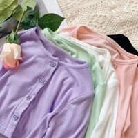 Áo Khoác Cardigan Dệt Kim Tay Dài Chống Nắng Thời Trang Xuân Thu Cho Bé Gái 4-9 Tuổi