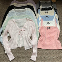 Áo khoác cardigan dệt kim chống nắng mùa hè dành cho nữ áo khoác mỏng trong suốt (SL)