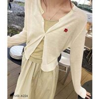 Áo khoác cardigan dệt kim KAMAKA thêu hoa anh đào - A224
