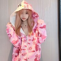 Áo Khoác cardigan Họa Tiết Tai Mèo kitty Dễ Thương Có Khóa Kéo Thời Trang Xuân Thu Cho Nữ