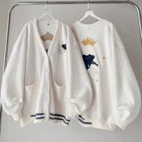Áo Khoác Cardigan Hoạ Tiết PLANET Xanh Phối Bo Viền Siêu Cute Form Rộng Cực Xinh Hot Trend - TP773 linh miu.shop