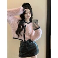 Áo Khoác Cardigan Len Giả Lông Cừu Cao Cấp Thời Trang Thu Đông Cho Nữ 4B7E