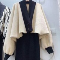 Áo Khoác Cardigan Len Lông Dài Tay Dáng Rộng Hàng Quảng Châu AK0018