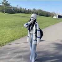 Áo khoác cardigan len nữ dáng dài kiểu Hàn Quốc