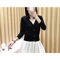 Áo Khoác Cardigan Mỏng Len Tay Dài Ulzzang Cute