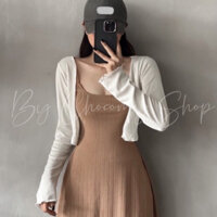 Áo khoác cardigan mỏng_Áo khoác nhẹ mặc ngoài váy áo hai dây- Chocomy Shop - Hàng mới về
