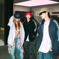 Áo khoác cardigan nam dáng rộng có dây kéo áo khoác có mũ trùm đầu sọc Mỹ dành cho nam mùa thu đông