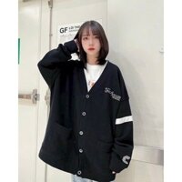 Áo khoác cardigan Nam Nữ chất thun nỉ logo in Chill W tay phối khoang cực đẹp 777TTPcardigan589 589