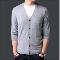 Áo khoác cardigan nam  - Xám trắng - L
