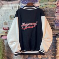 Áo Khoác Cardigan Nỉ Bông LOGO RAY Form Rộng Basic Nam Nữ Unisex Ulzzang - ĐEN - XL 56 -&amp;lt63KG &amp;lt 1M72