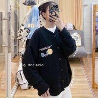Áo Khoác CARDIGAN Nỉ GAMEOVER Unisex - Đen,Freesize dưới 65kg