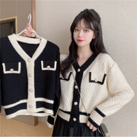 Áo khoác Cardigan phong cách nổi tiếng cổ điển Nhật Bản lười biếng