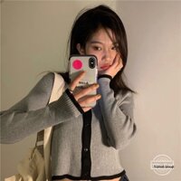 Áo Khoác cardigan Tay Dài Dáng Ôm Kẻ Sọc Thời Trang Xuân Thu Cho Nữ