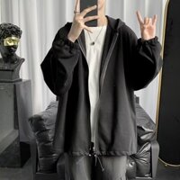 Áo Khoác cardigan Tay Dài Màu Trơn Dáng Rộng Thời Trang Thu Đông Cho Nam