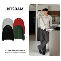 Áo Khoác Cardigan Trơn Cổ Bẻ, Áo Khoác Len Nam Nữ Cúc Cài Chất Len Lông Cừu Cao Cấp NT20AM A02