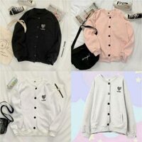 Áo khoác cardigan unisex form rộng nam nữ hình tym chất nỉ ngoại bao đẹp - HỒNG,XL