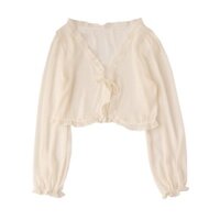 Áo khoác cardigan voan chống nắng màu trơn mùa hè dành cho nữ Áo khoác mỏng dài tay (SL)