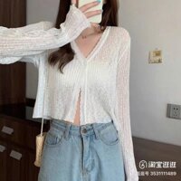 ÁO KHOÁC CARDIGAN VOAN MỎNG TAY DÀI