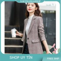 ÁO KHOÁC CARO CỔ VEST