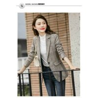 ÁO KHOÁC CARO CỔ VEST_ts170