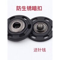 Áo khoác cashmere nút bấm lớn nút bấm vô hình nút mẹ và con áo khoác cotton nút ẩn may tay áo khoác len nút bấm