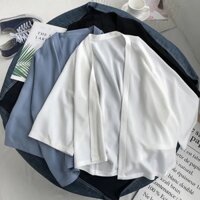 Áo Khoác chiffon Mỏng Tay Lửng Màu Sắc Trơn Thời Trang Mùa Hè Dành Cho Nữ