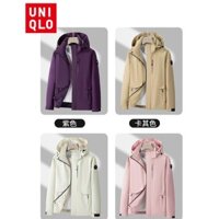 Áo khoác chống gió và chống nước mùa thu Uniqlo dành cho nữ màu trơn Áo khoác đi xe đạp chất lượng cao đa năng