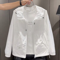 Áo khoác chống nắng 2024 liền mũ Áo khoác mỏng dễ phối đồ nam mẫu mới thời trang thương hiệu thời trang mùa hè thường ngày cao cấp