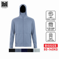 ÁO KHOÁC CHỐNG NẮNG BIGSIZE NAM 80-140KG NAVY THUN COTTON THOÁNG MÁT - 2BIG NAVY STAR